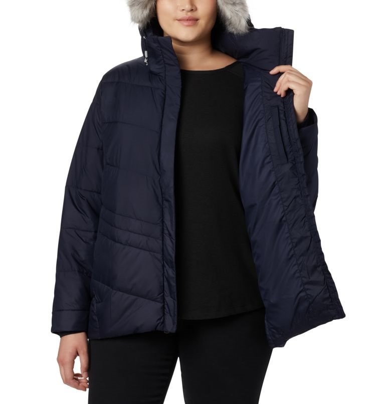 Women's Columbia Peak to Park Insulated Jackets Navy | Plus Size CA-PL0A4